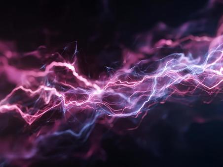煌めくピンクと紫の稲妻の写真