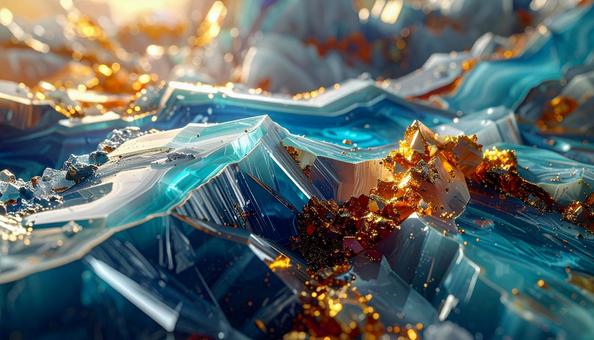 サファイアと黄金の幻想的な風景 サファイアと黄金の幻想的な風景の写真