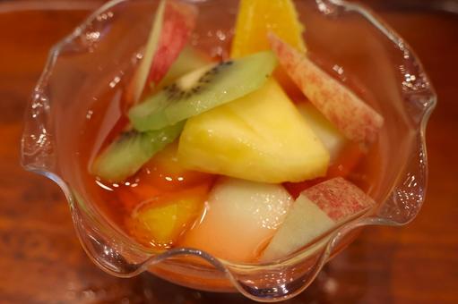 Morning fruit dessert at an Osaka coffee shop, JPG