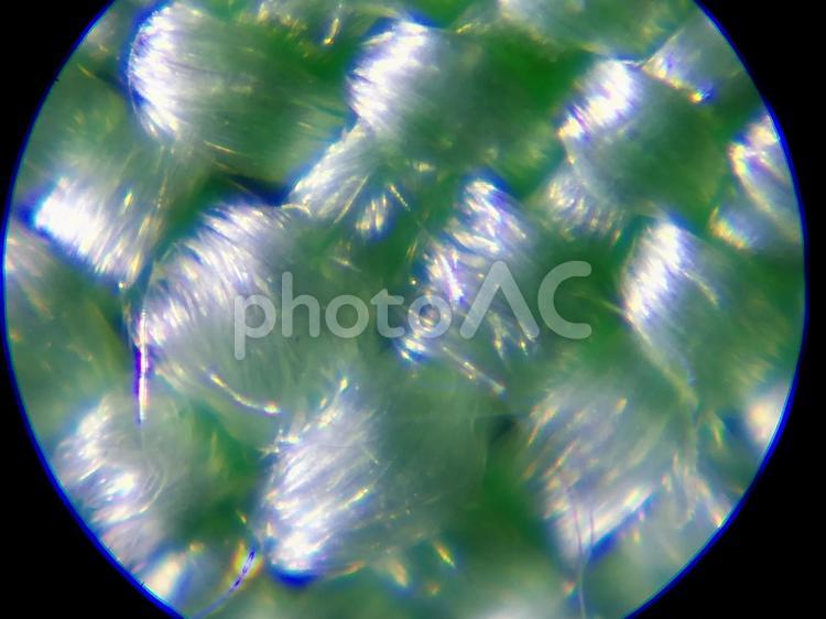 化学繊維（めがね拭き）の顕微鏡写真　100倍 化学繊維,拡大,構造の写真素材