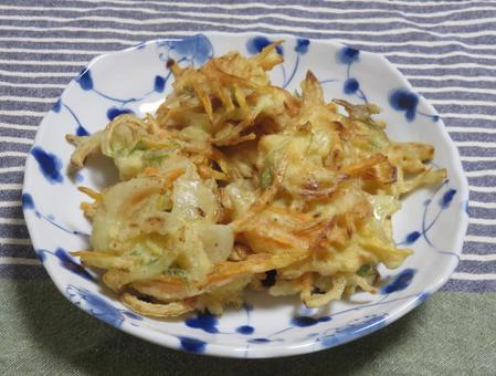 かき揚げ かき揚げ かきあげ,天ぷら,玉ねぎの写真素材