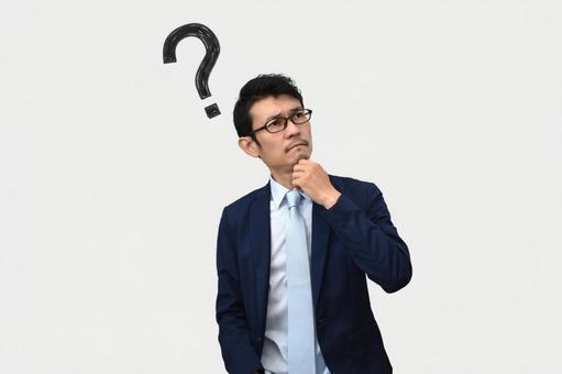 考えるビジネスマン ビジネスマン,考える,疑問の写真素材