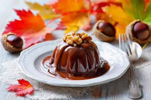 ヨーロピアンスタイルの栗デザート ヨーロピアンスタイルの栗デザートの写真