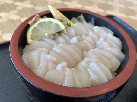 ホタテ丼 ホタテ,海鮮,ホタテ丼の写真素材