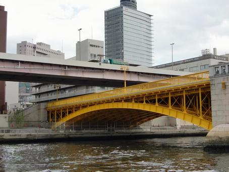 隅田川　蔵前橋 橋,鉄骨,建物の写真素材