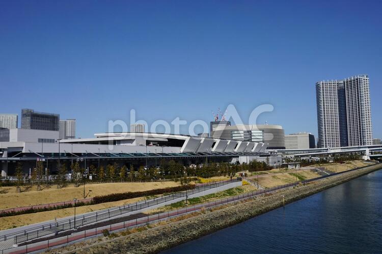 豊洲市場　青果棟方面 東京,豊洲市場,青果棟の写真素材