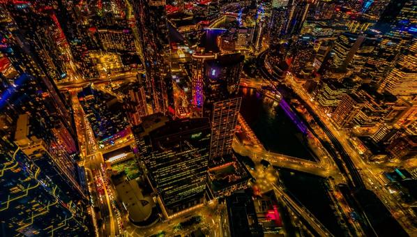 メルボルン高層夜景のイメージ メルボルン高層夜景のイメージの写真