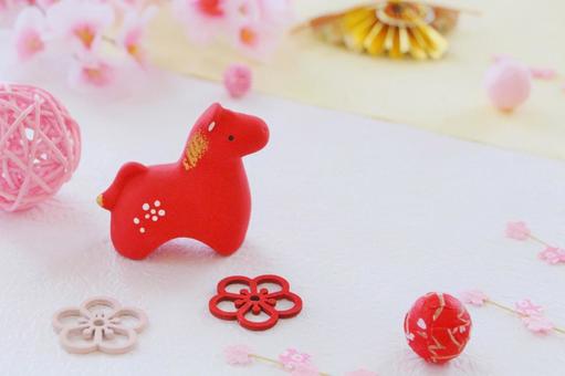 年賀状　午の写真