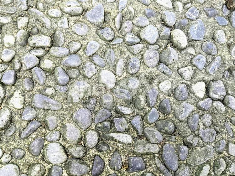 綺麗な水の池の底に敷き詰められた石 きれい,綺麗,水の写真素材