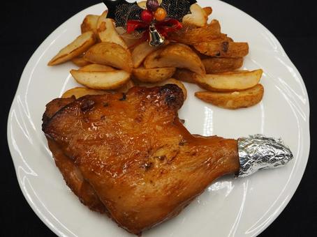 クリスマス・ローストチキン＆ポテト クリスマス,ローストチキン,冬の写真素材