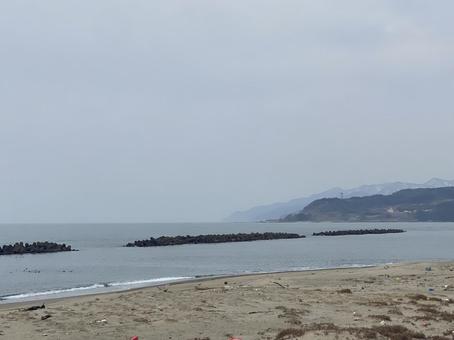 冬の日本海 新潟 冬の日本海 新潟の写真