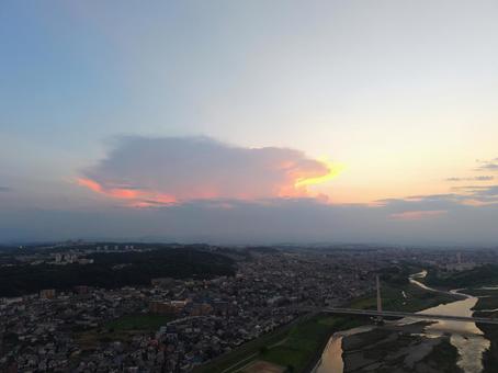 日没後の風景 日没後の風景の写真