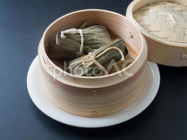 蒸籠の中の中華ちまき ちまき,粽,中華の写真素材