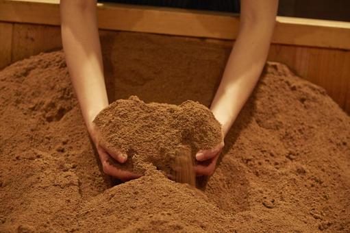 米糠酵素風呂 米糠酵素風呂,米糠,酵素風呂の写真素材