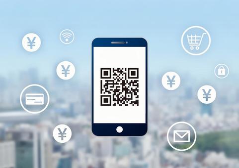 Smartphone and QR code Smartphone and QR code