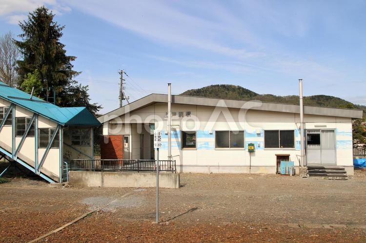 JR根室本線・上芦別駅ホーム側 上芦別駅,上芦別,根室本線の写真素材