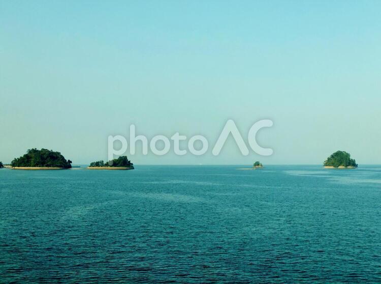 熊本フェリー・オーシャンアローからの眺め 島原港,有明海,夏の写真素材