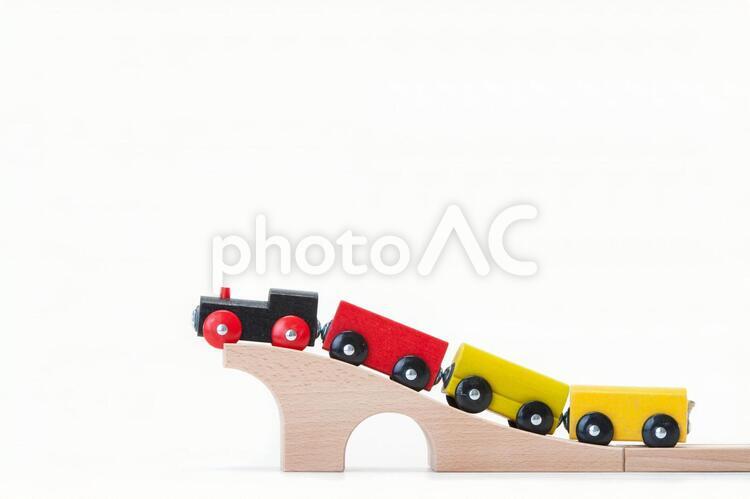 おもちゃの列車 おもちゃ,レール,交通の写真素材