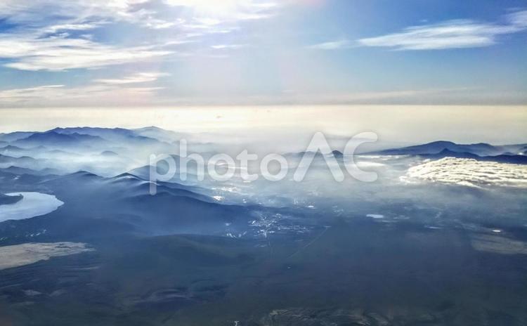 富士山　山頂からの眺め 山頂,頂上,朝日の写真素材