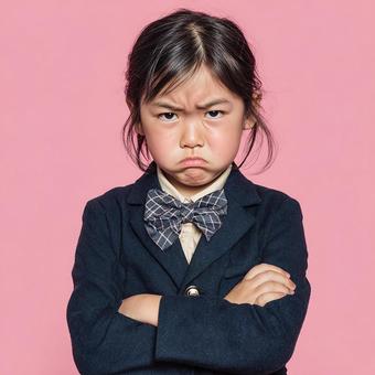 子供の成長：感情の表現の写真