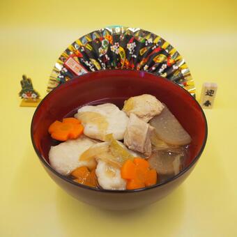 正月料理・すいとんの雑煮（家庭料理） すいとん,雑煮,正月料理の写真素材