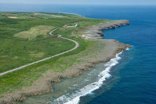 Aerial shot of Hateruma Island, JPG