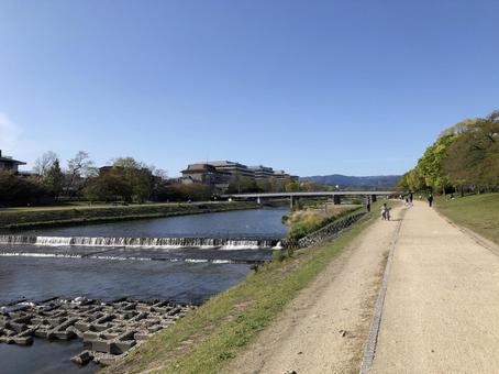 京都 河川敷 鴨川 京都 河川敷 鴨川の写真