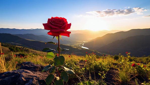 一輪の薔薇の花 一輪の薔薇の花の写真