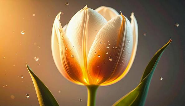 一輪のチューリップの花 一輪のチューリップの花の写真