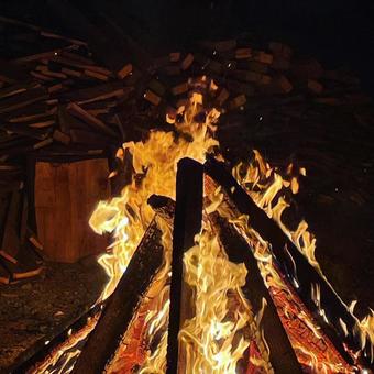 Photo, bonfire, fire, camp, 