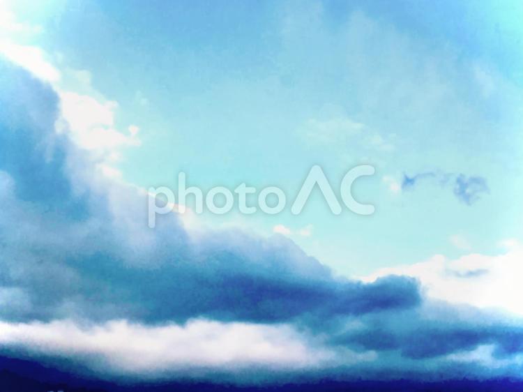 流れる雲31 雲,青,白の写真素材