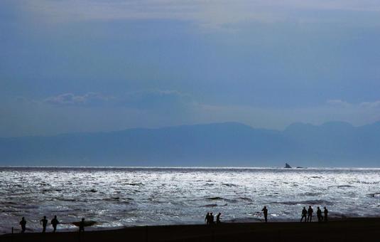 湘南・海辺のシルエット 湘南・海辺のシルエットの写真