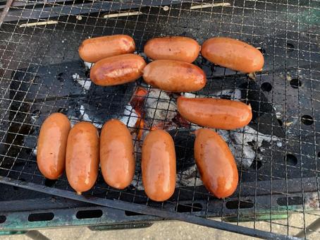 2025.08 BBQウィンナー2 2025.08 BBQウィンナー2 焼き目,ウィンナー,bbqの写真素材