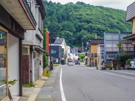 【青森県】青森市・浅虫温泉街 【青森県】青森市・浅虫温泉街 浅虫温泉,温泉街,青森市の写真素材