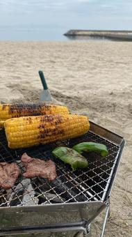 BBQ BBQ bbq,バーベキュー,肉の写真素材