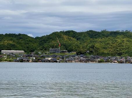 おぼろげな空模様　天橋立　阿蘇海側 天橋立,日本三景,海の写真素材