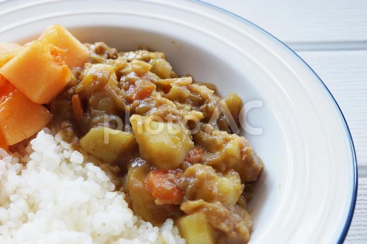 メロンカレーライス カレー,カレーライス,メロンの写真素材
