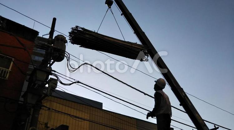 分譲マンションの大規模修繕工事の足場組立 足場,大規模修繕,分譲マンションの写真素材