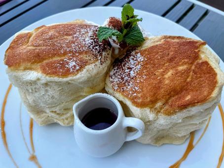 パンケーキ パンケーキ パンケーキ,フワフワ,おやつの写真素材