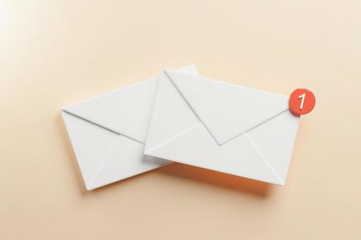 Email icon with 1 unread message Orange, JPG Email icon with 1 unread message Orange, JPG