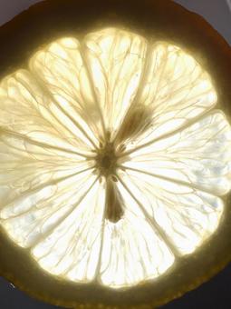 Photo, sliced lemon, a slice, up, 