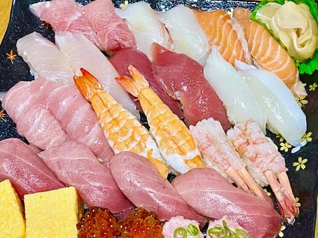 大トロ入り出前寿司4人前③ 大トロ入り出前寿司4人前③ 寿司,テイクアウト,出前の写真素材