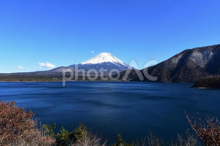 富士山と本栖湖 富士山,本栖湖,世界遺産の写真素材