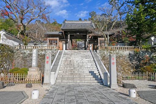静岡・伊豆 修禅寺 山門・石段 修禅寺,修善寺,伊豆の写真素材