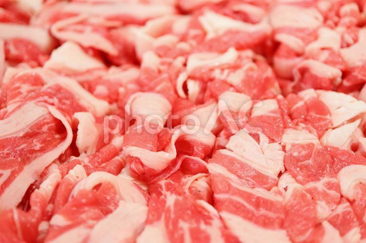 アメリカ産牛肉切落とし（バラ） 生肉,切り落とし,バラ肉の写真素材