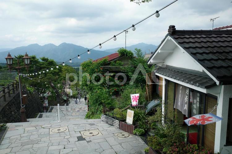 伊香保温泉の石段街 伊香保,伊香保温泉,石階段の写真素材