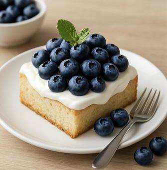 ブルーベリーケーキ ブルーベリーケーキの写真