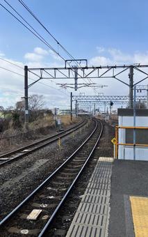 仙石線　東塩釜駅 宮城県,仙石線,東塩釜駅の写真素材