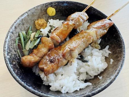 焼き鳥丼 焼き鳥丼 やきとり丼,焼き鳥丼,やきとりの写真素材