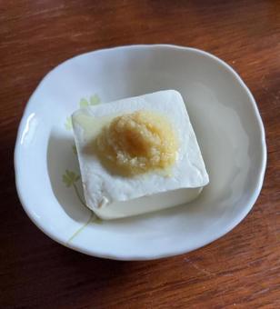 Cold tofu with jiang tsongjiang (chicken and green onion sauce), JPG